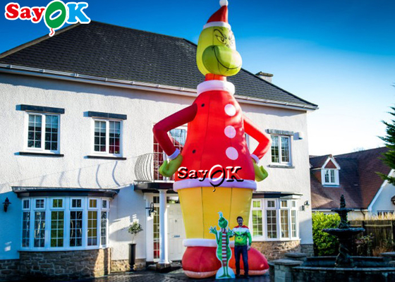 decorazione all'aperto di Natale di Blow Up Grinch del modello di 8.5M Inflatable Cartoon Character