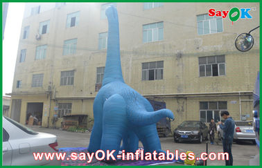 Dinosauro gonfiabile natalizio 10m Blu Grandi Dinosauro gonfiabile PVC impermeabile Soffiare Personaggi di cartoni animati Dragone