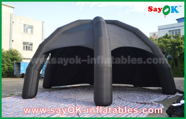 Tenda gonfiabile nera dell'aria del PVC/tenda del ragno cupola di pubblicità con il ventilatore