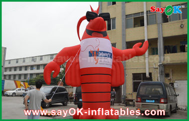Infilati personaggi di cartoni animati pubblicità animale gonfiabile rosso aragoste gigante modello gonfiabile 2 anni di garanzia