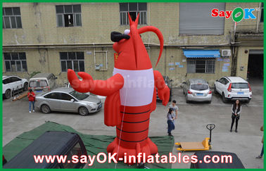 Infilati personaggi di cartoni animati pubblicità animale gonfiabile rosso aragoste gigante modello gonfiabile 2 anni di garanzia