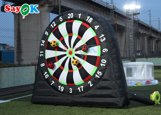 Giant Football Target 10ft High Inflatable Sports Games Outdoor Dartboard Con 8pcs di palline da calcio