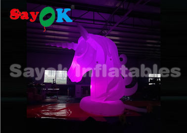 Modello gonfiabile gigante esplodere illuminazione unicorno personaggi di cartone animato per la pubblicità SGS UL