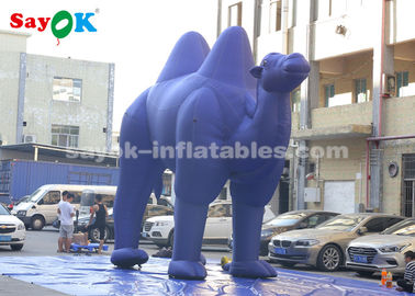 Personaggi dei cartoni animati gonfiabili blu scuro per la pubblicità all'aperto/cammello gonfiabile gigante