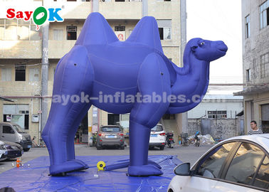 Personaggi dei cartoni animati gonfiabili blu scuro per la pubblicità all'aperto/cammello gonfiabile gigante