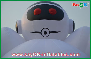 Grandi personaggi gonfiabili per esterni Bianco 10 metri robot gonfiabile personaggi di cartoni animati gonfiabili per la pubblicità