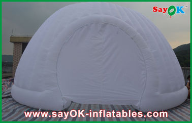 Tenda bianca gonfiabile dell'aria del forte panno di Oxford, tenda gonfiabile commerciale del partito della tenda di rotondità con la luce del LED