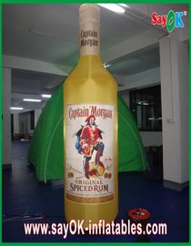 Inflatables della bottiglia di vino gonfiabile gialla del poliestere/grado commerciale